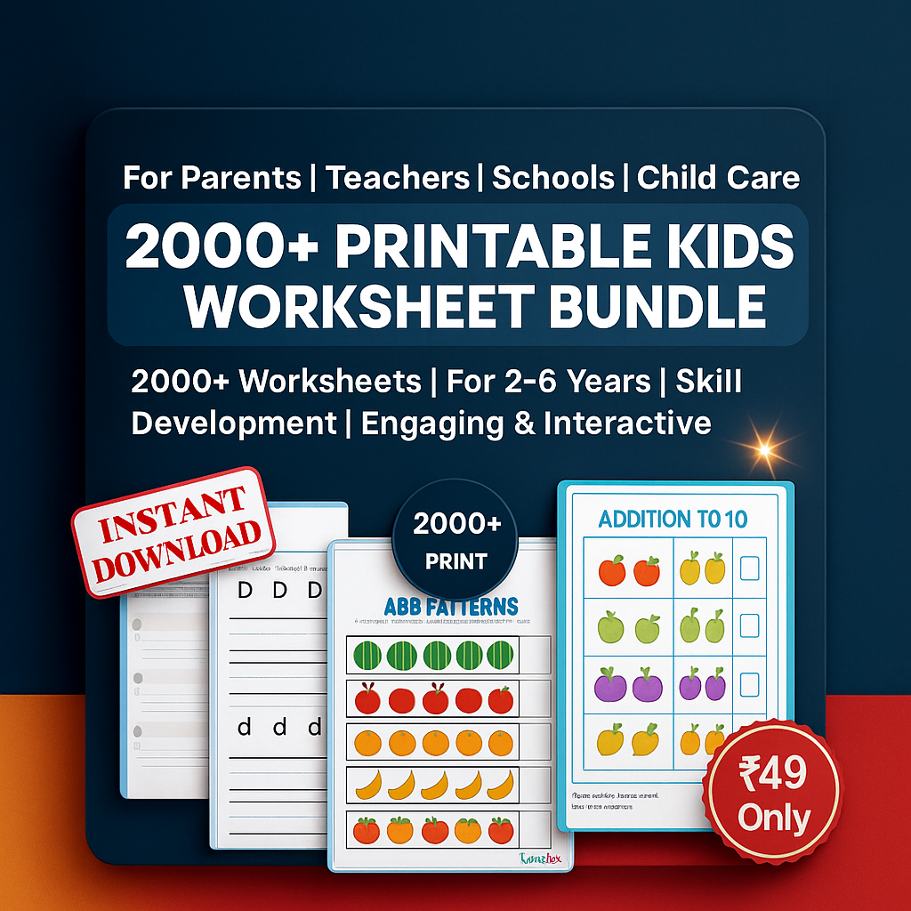 2000+ Printable Kids Worksheet Bundle – Smart Learning Starts Here ...